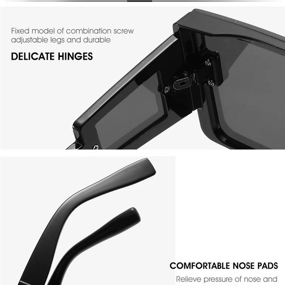 Unisex Square Luxury Sunglasses UV400 Vintage Glasses main image 7